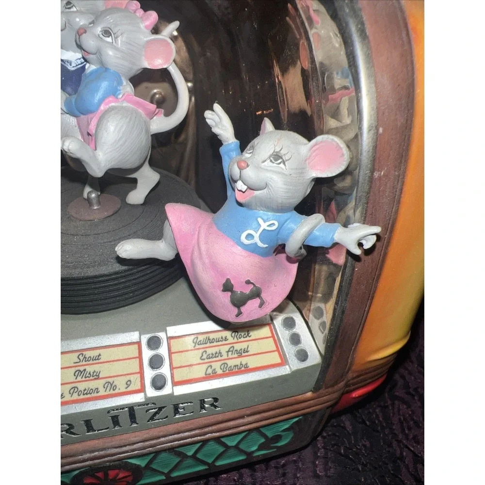 Franklin Mint‎ Jukebox Jamboree Vintage Rock Around The Clock Musical Mice Work